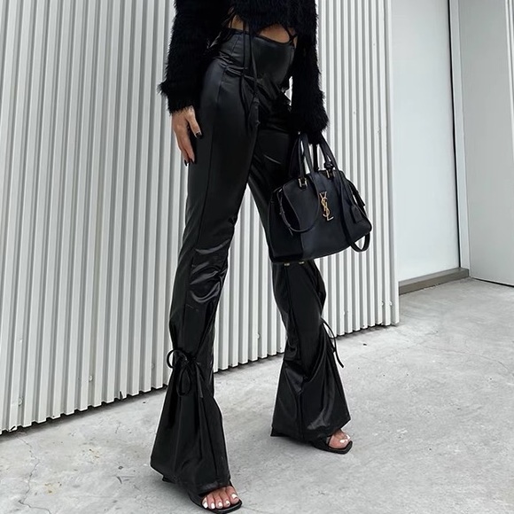 High rise sexy vegan leather pant
